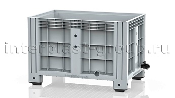 Контейнер iBox сплошной на ножках с краном серый в Бийске