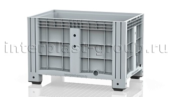 Контейнер iBox сплошной на ножках с пробкой 1 дюйм серый в Бийске