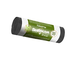 Мешки для мусора 30 л, черные, в рулоне 25 шт., ПНД, 7 мкм, 580х480 мм, SIBIRSKAYA, 101-003 S в Бийске