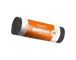 Мешки для мусора 20 л, черные, в рулоне 25 шт., ПНД, 6 мкм, 420х450 мм, SIBIRSKAYA, 101-001 S в Бийске