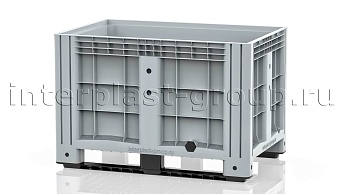 Контейнер iBox сплошной на полозьях с пробкой 2 дюйма серый в Бийске