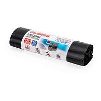 Мешки для мусора 120 л, черные, в рулоне 10 шт., ПНД, 14 мкм, 1100х700 мм, LAIMA, 601385 в Бийске