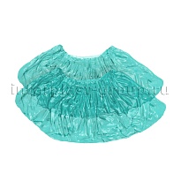 Бахилы бирюзовые 2000 шт (1000 пар), 16 мкм, однослойные, с одной резинкой, Эконом в Бийске