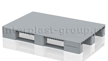 Поддон пластиковый сплошной (усилен 1 трубой) без бортиков серый в Бийске