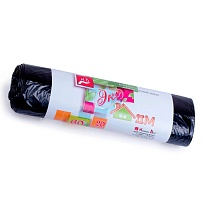 Мешки для мусора 60 л, черные, в рулоне 20 шт., ПНД, 7 мкм, 700х600 мм, Концепция Быта ЭкоДом, 601349 в Бийске