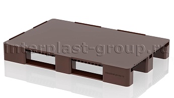 Поддон пластиковый сплошной с бортиками коричневый в Бийске