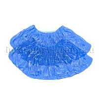 Бахилы голубые 2000 шт (1000 пар), 16 мкм, однослойные, с одной резинкой, Эконом в Бийске