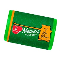 Мешки для мусора 30 л, зеленые, в рулоне 90 шт., ПНД, 6 мкм, 560х480 мм, Comfort, М4268 в Бийске