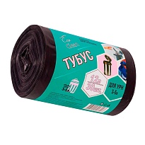 Мешки для мусора 12 л, черные, в рулоне 30 шт., ПНД, 6 мкм, 550х320 мм, Концепция Быта Tubus, 604936 в Бийске
