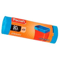 Мешки для мусора 80 л, синие, в рулоне 20 шт., ПНД, 12 мкм, 900х700 мм, PACLAN Classic, 606335 в Бийске