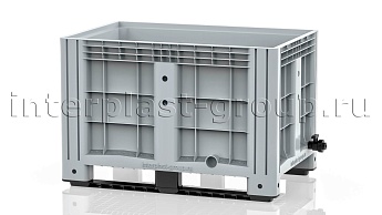 Контейнер iBox сплошной на полозьях с краном серый в Бийске