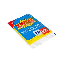 Мешки для мусора 20 л, с ручками, черные, в пачке 20 шт., ПНД, 10 мкм, 550х440 мм, Крепак, 4607075710023 в Бийске
